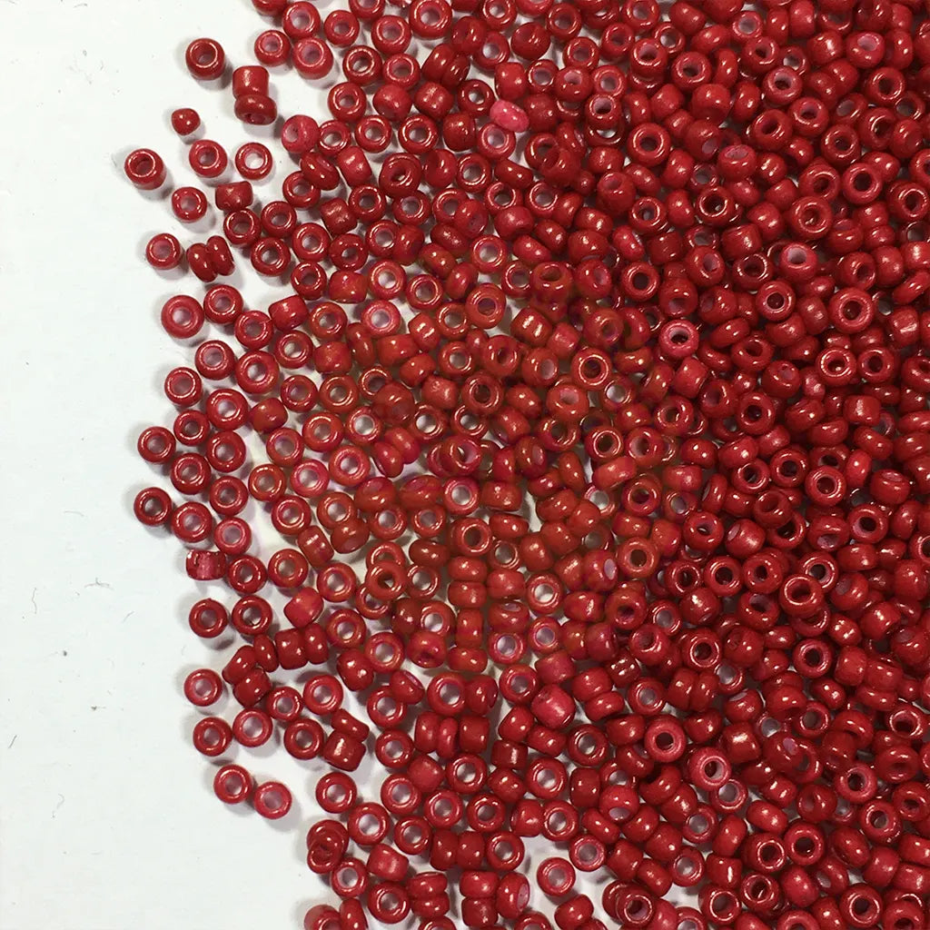 Opaque Seed Beads in Maroon Color 2mm (25grams)