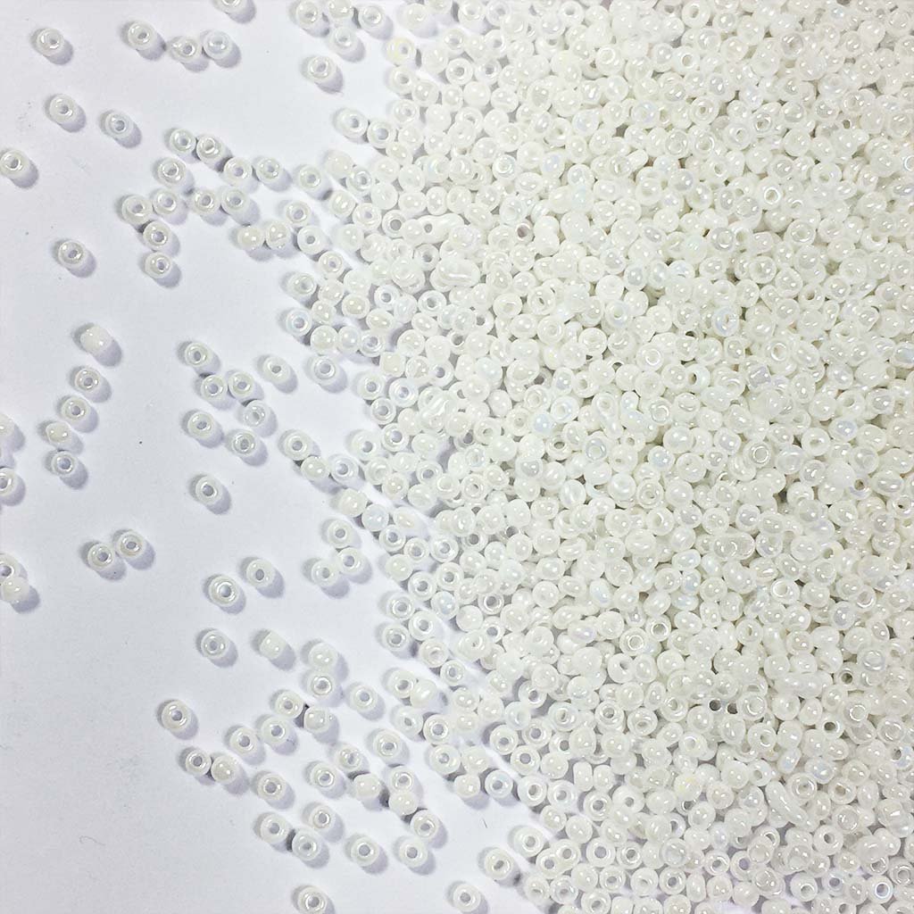 Opaque Seed Beads in White Color 2mm (25grams)