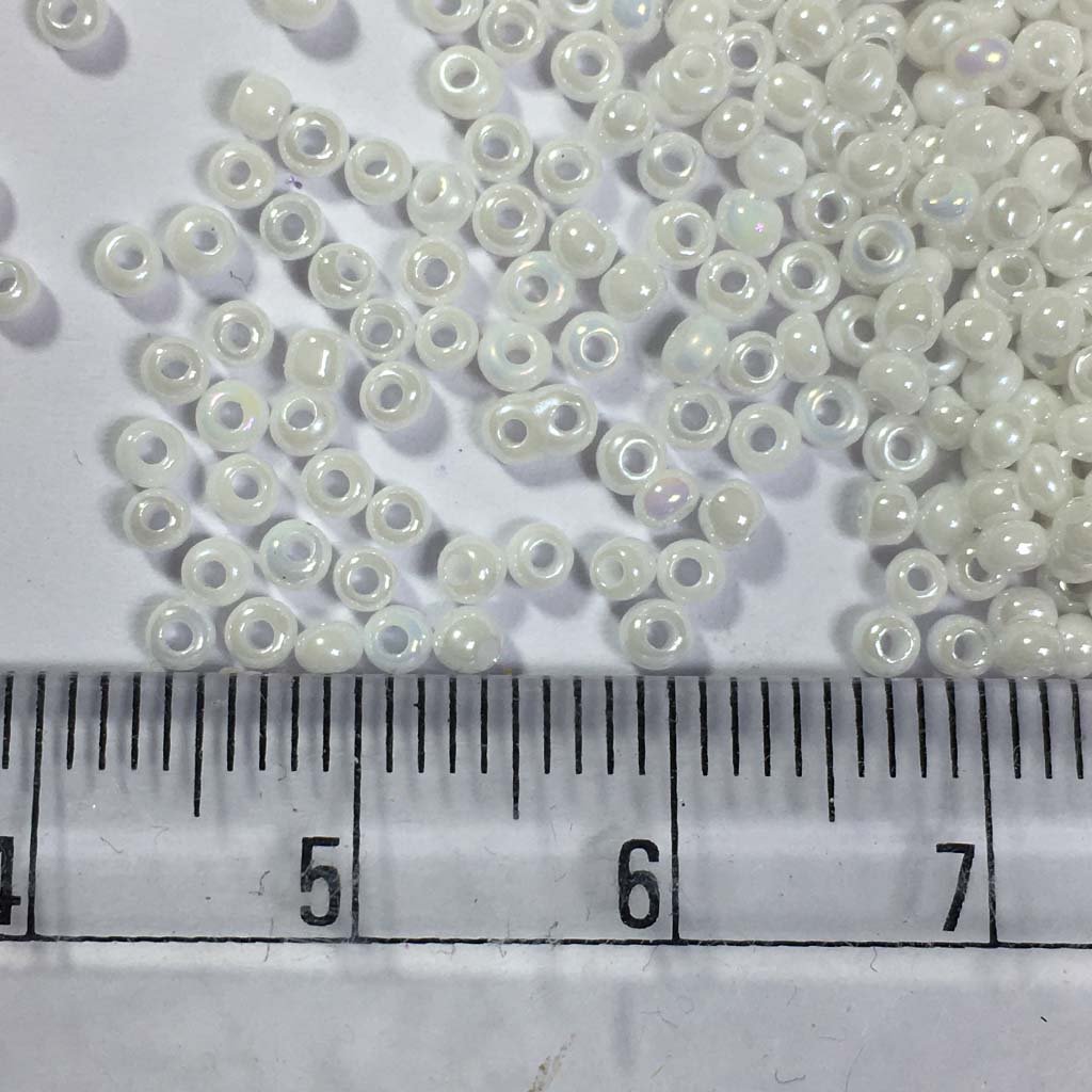 Opaque Seed Beads in White Color 2mm (25grams)