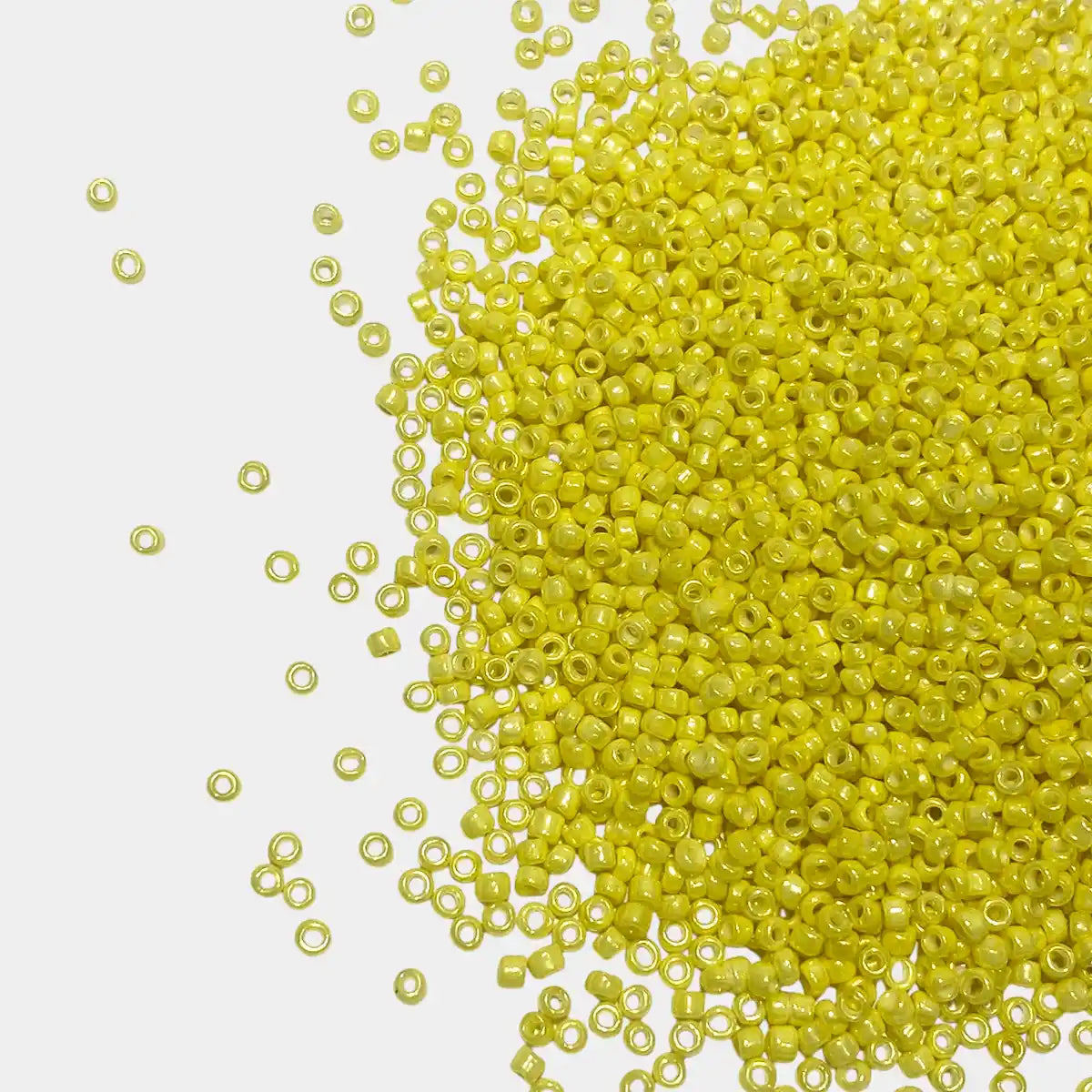 Opaque Seed Beads in Yellow Color 2mm (25grams)