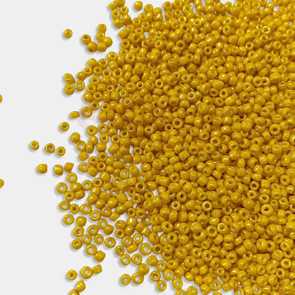 Opaque Seed Beads 2MM Dark Yellow (25grams)