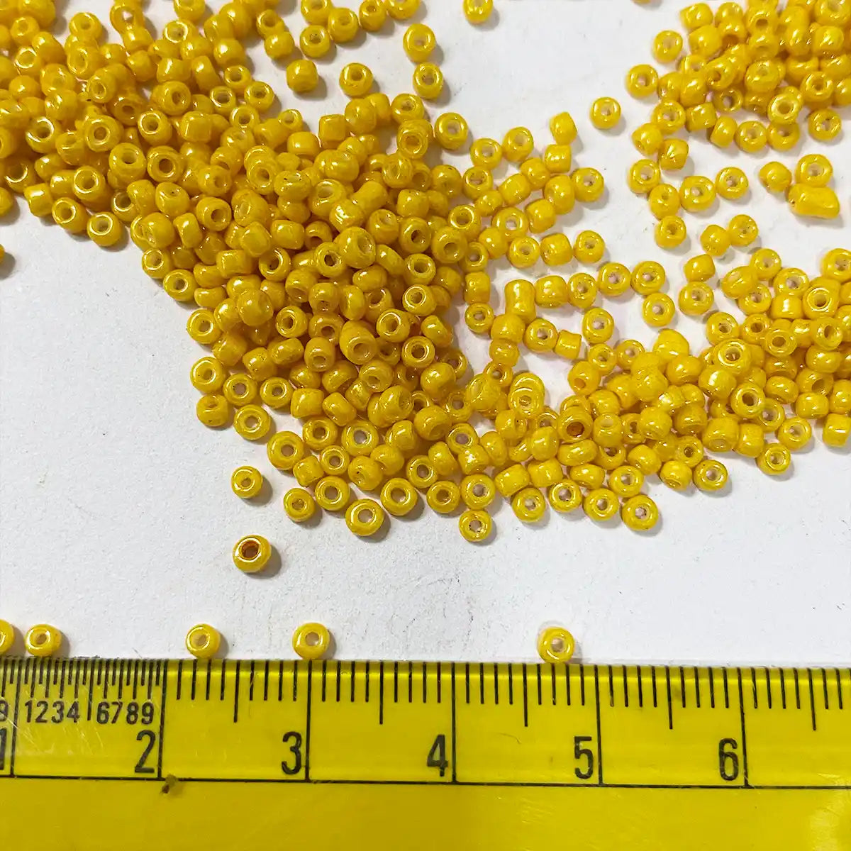 Opaque Seed Beads 2MM Dark Yellow (25grams)