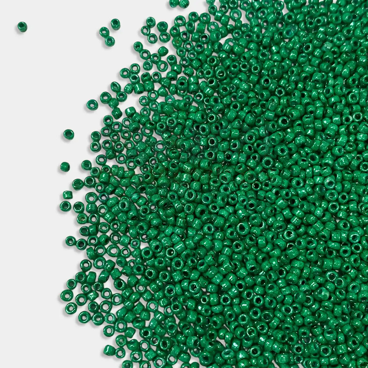 Opaque Seed Beads 2MM Green Color(25grams)