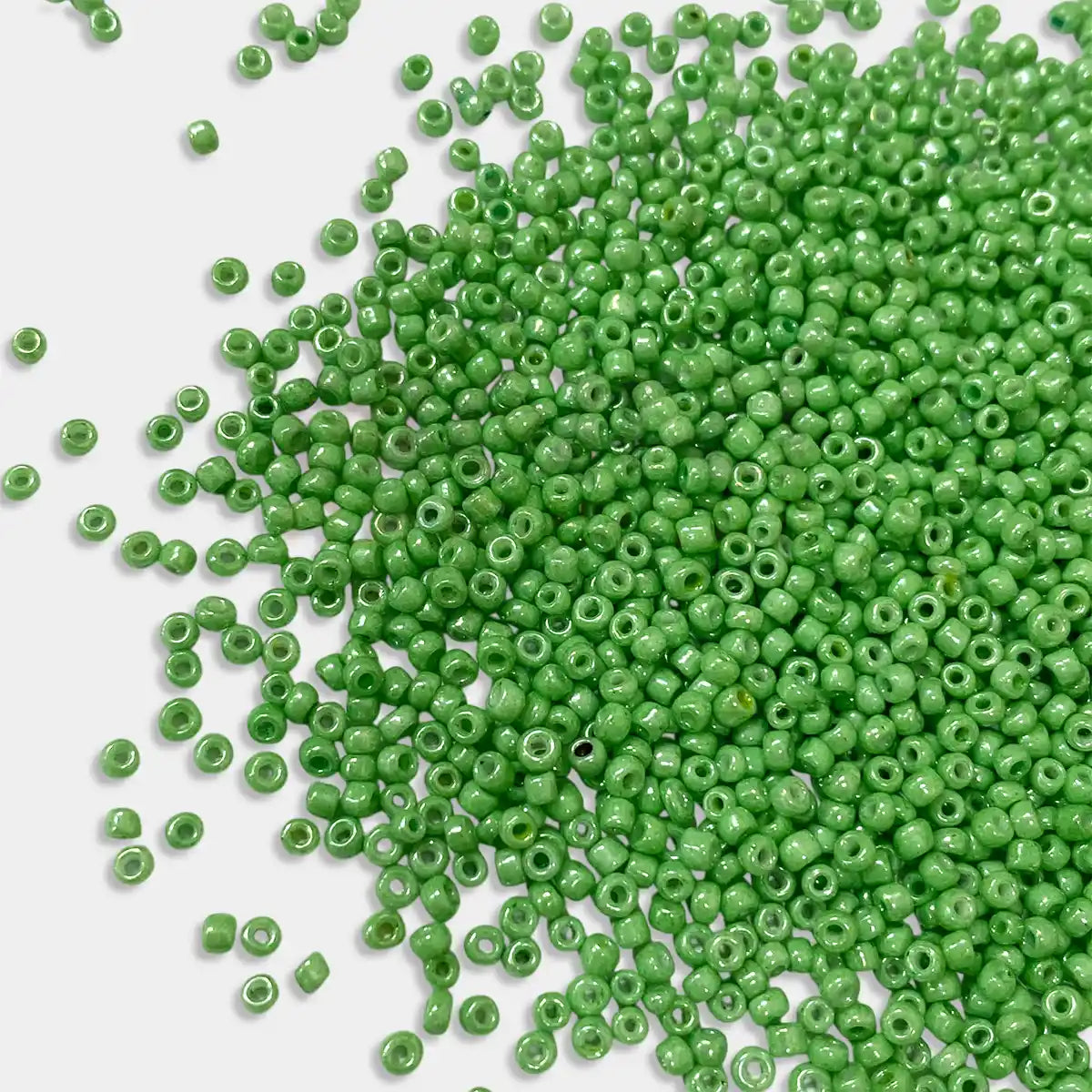 Opaque Seed Beads 2MM Light Green Color (25grams)