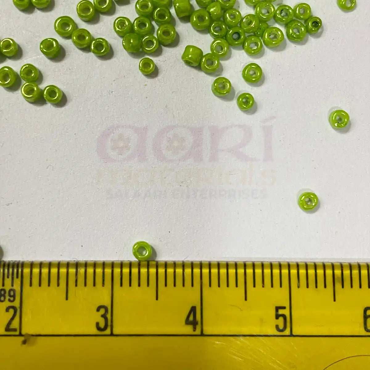 Opaque Seed Beads 2MM Lime Green Color (25grams)