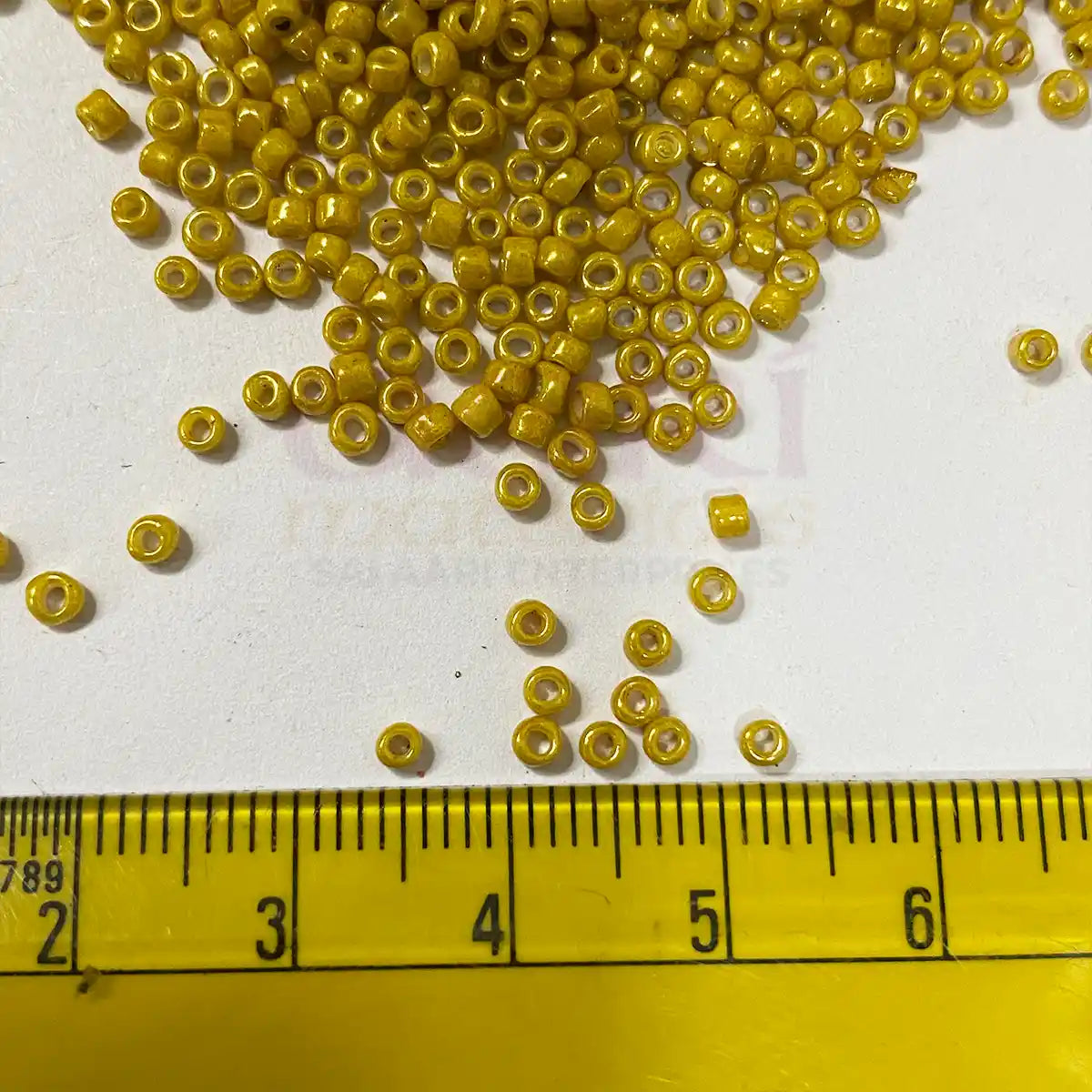 Opaque Seed Beads 2MM Mustard Color(25grams)