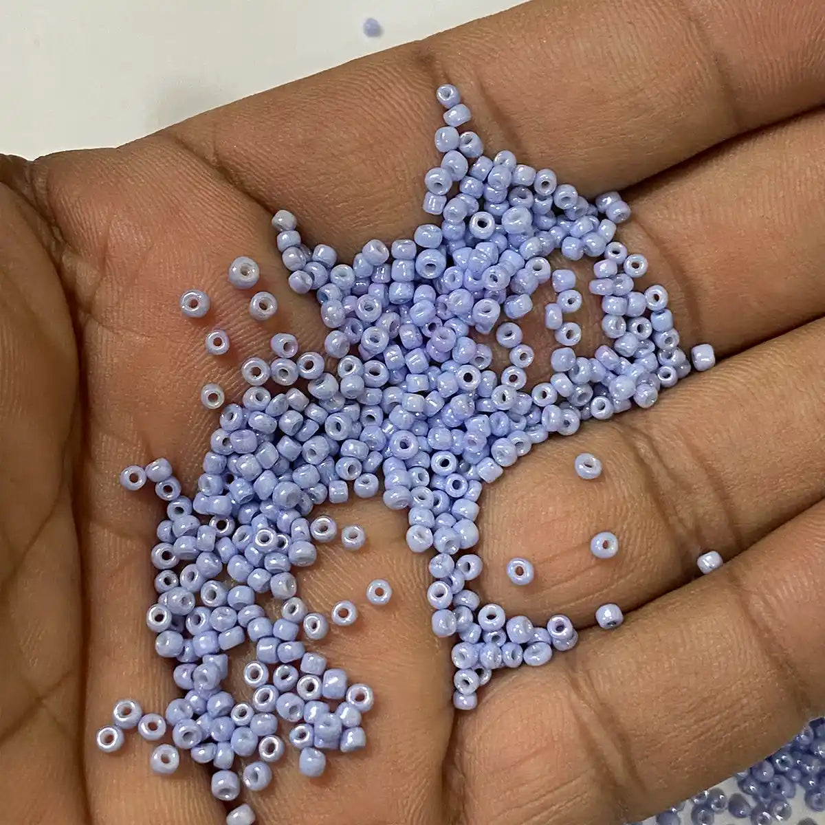 Opaque Seed Beads 2MM Pastel Blue Color (25grams)