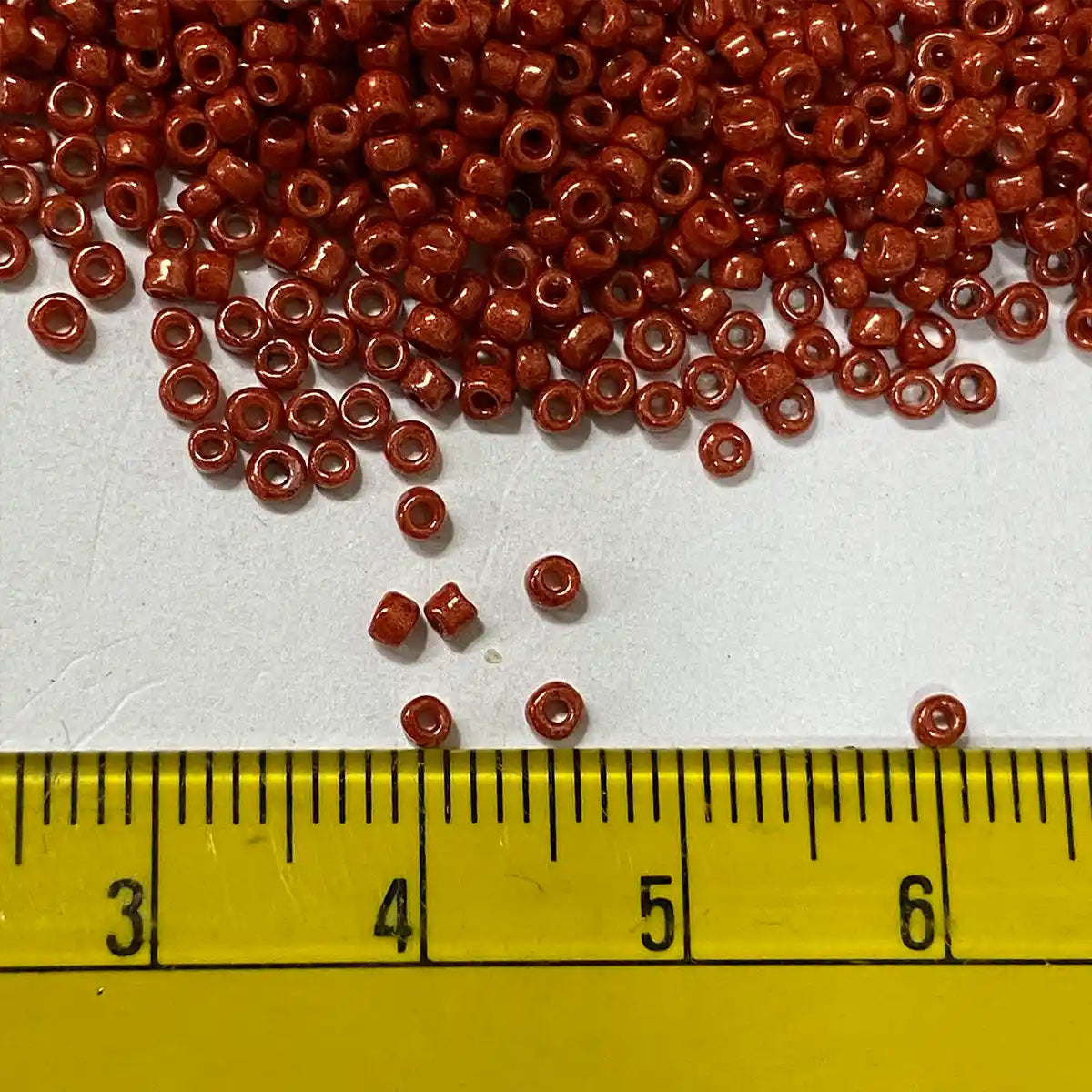Opaque Seed Beads in Brick Red Color 2mm (25grams)