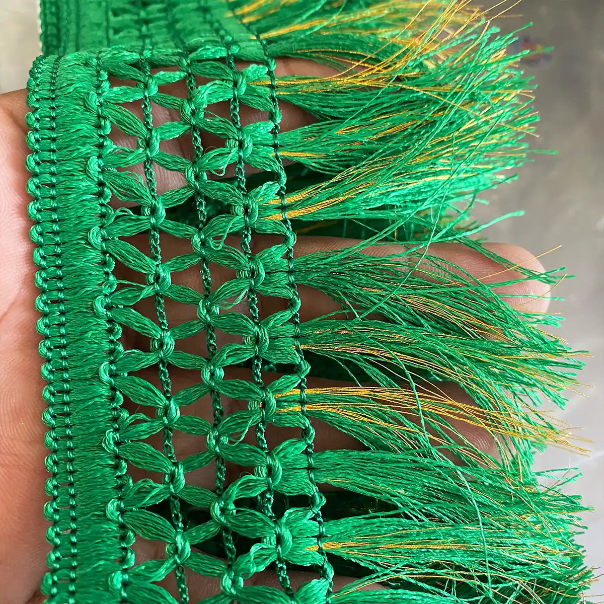 Pallu Lace for Saree Border Green Color 125cm (Pack of 1)