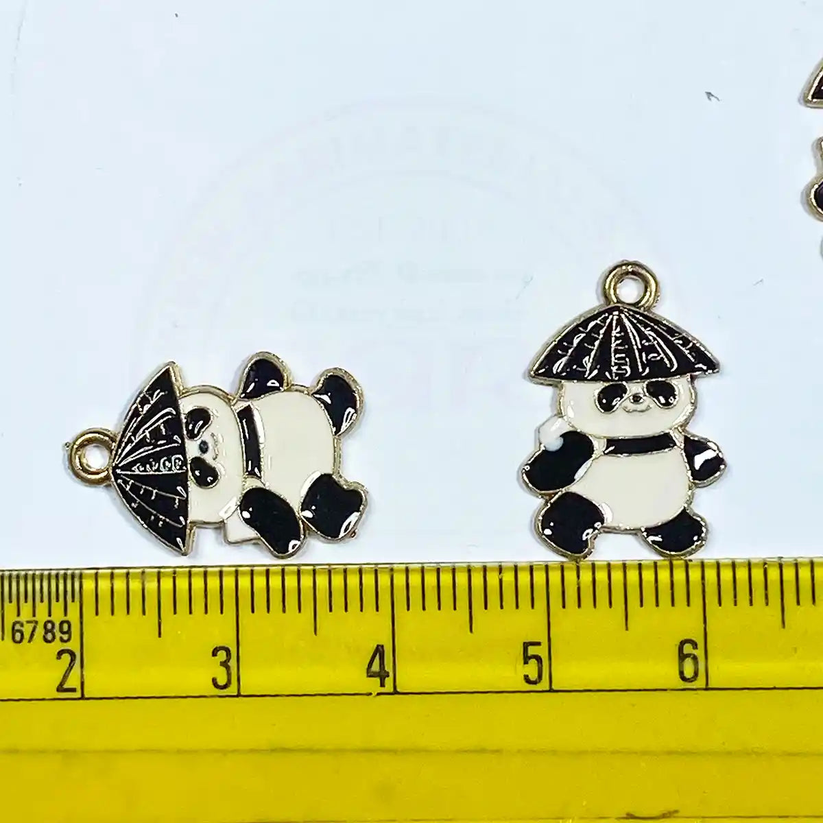 Panda Charm With Cap for Keychains Bracelets Making - Pack of 1 Piece