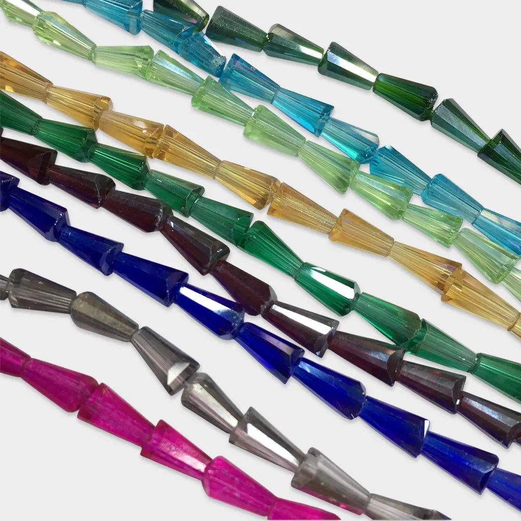 Pencil Shaped Crystal Beads 4MM x 8mm 1 string