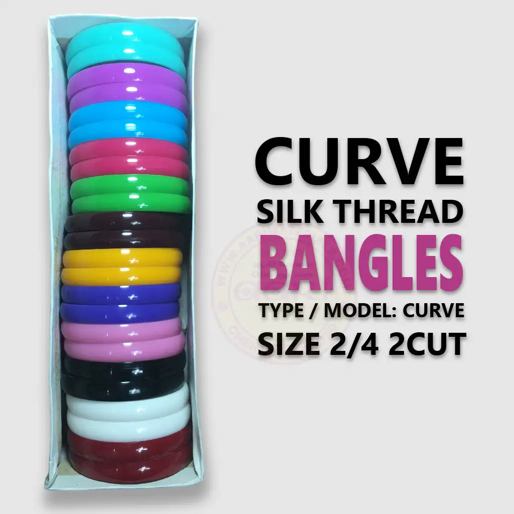 Plastic Bangles Curve Type 2-4 2cut 1Box
