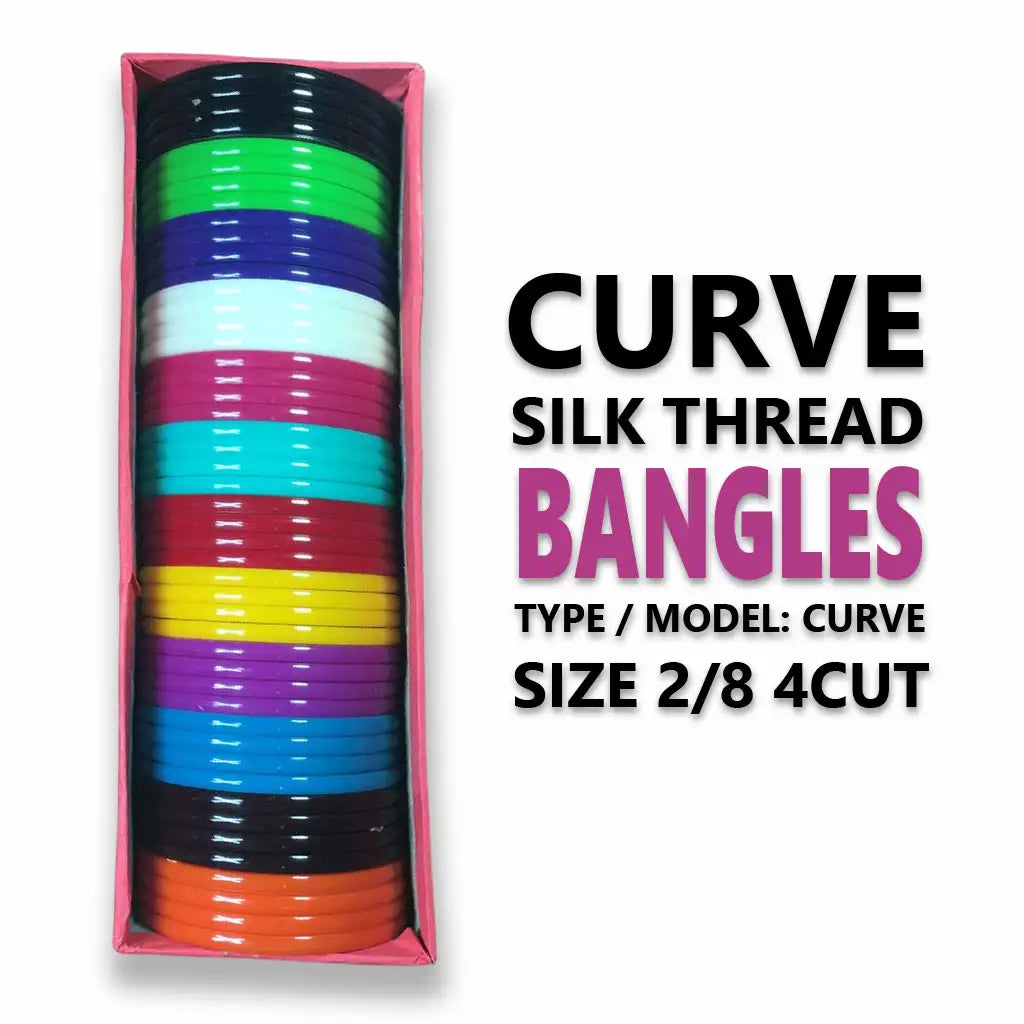Plastic Bangles Curve Type 2-8 4cut 1Box