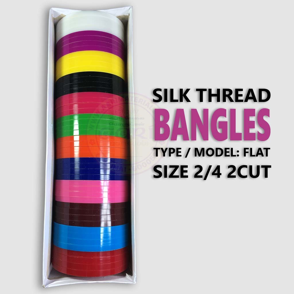 Plastic Bangles Flat Type 2-4 2cut 1Box (Twitter)