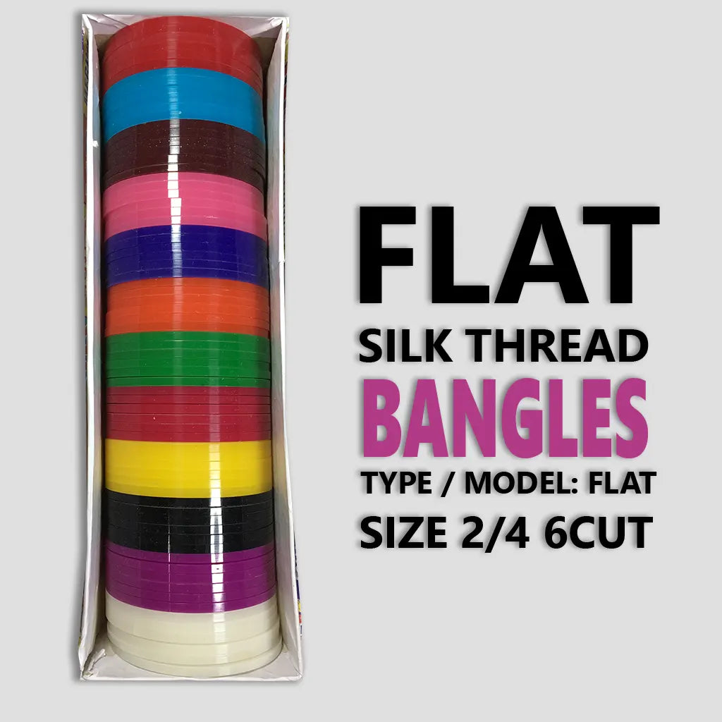 Plastic Bangles Flat Type 2-4 6cut 1Box
