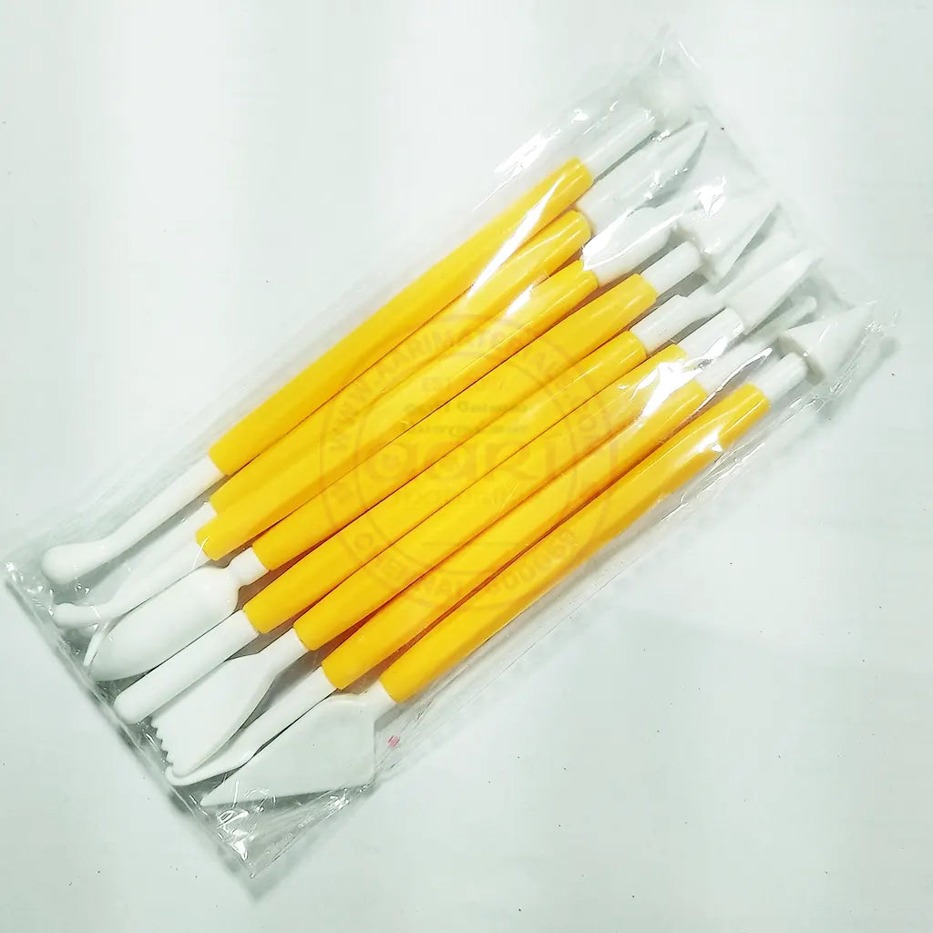 Plastic Clay or Pottery Tool Kit for Shaping and Sculpting (Set of 8 Pieces)
