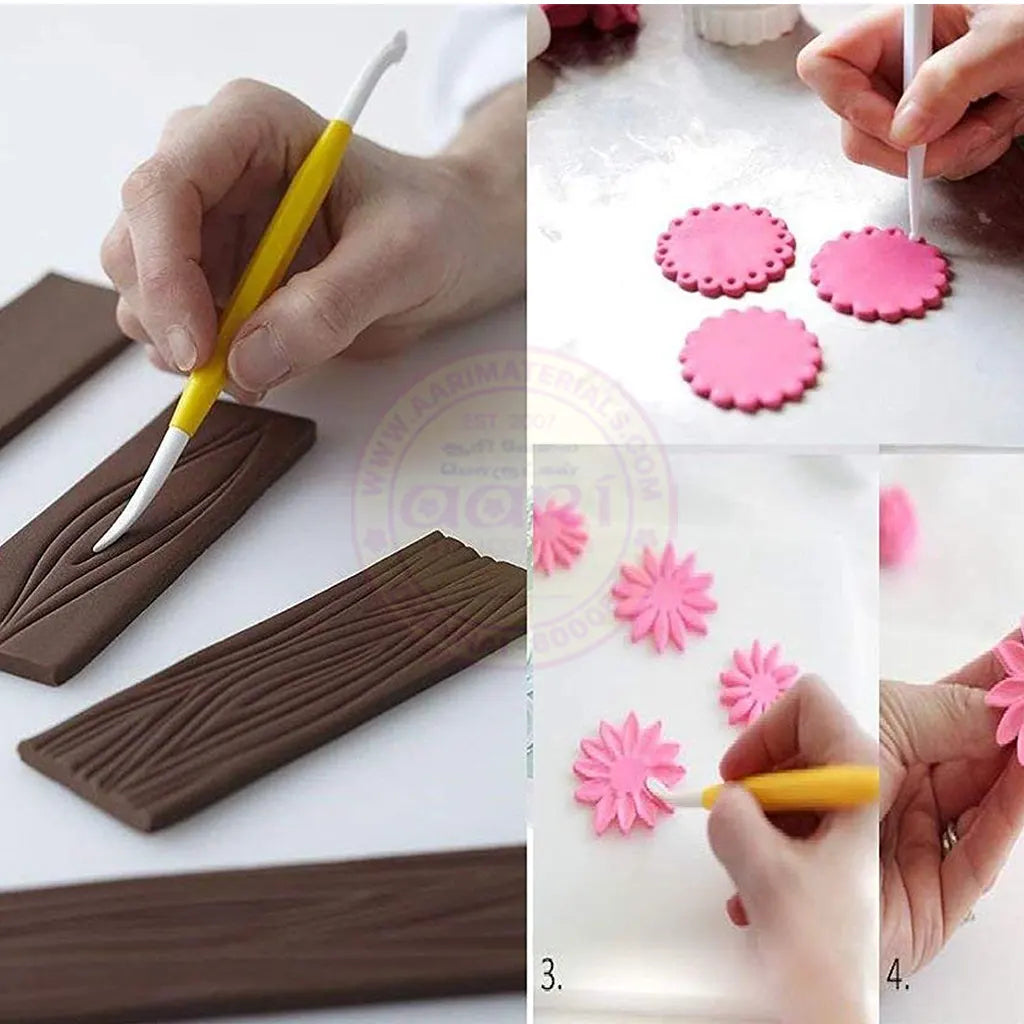 Plastic Clay or Pottery Tool Kit for Shaping and Sculpting (Set of 8 Pieces)