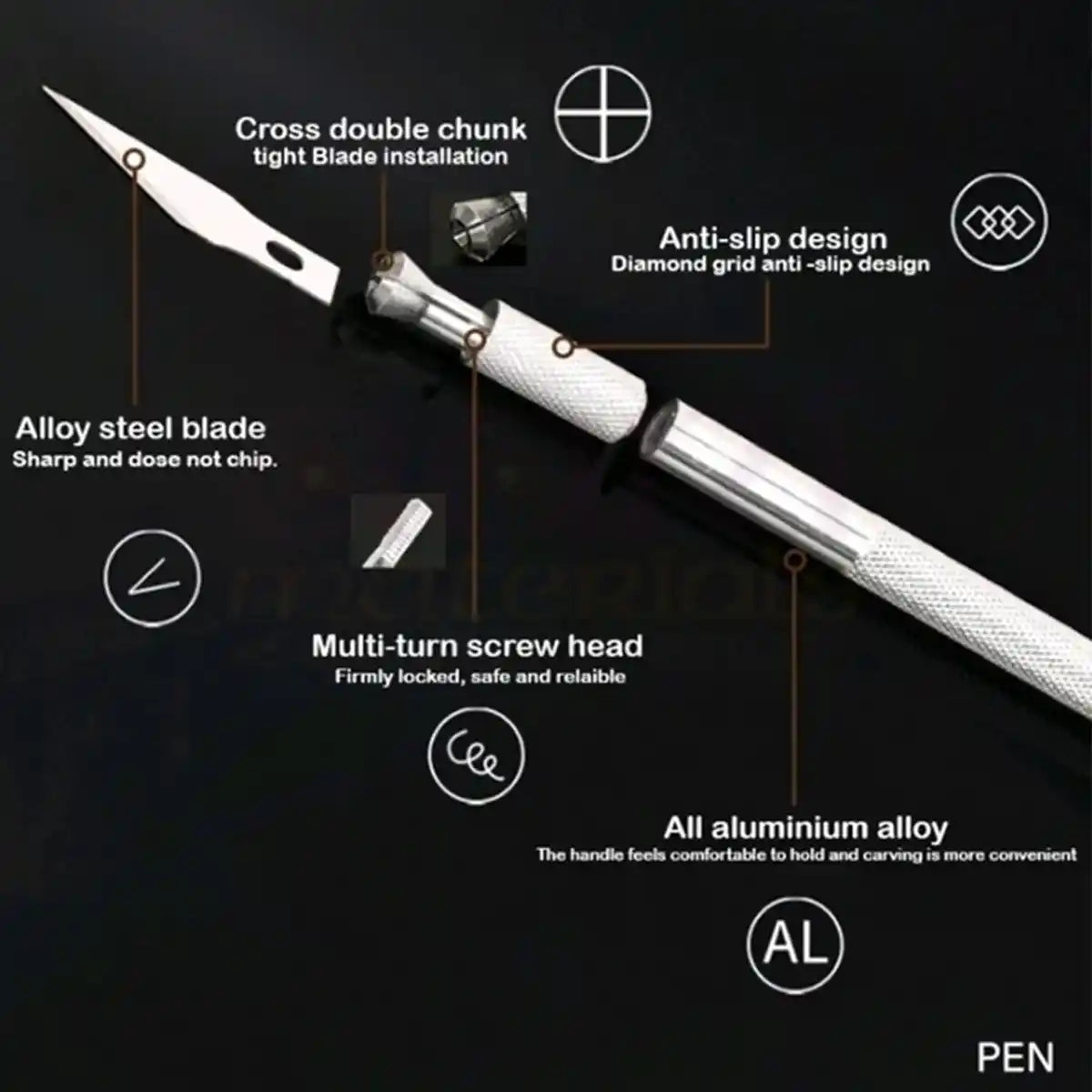 Precision Knife Pen Cutter with Blades For Art & Craft Cutting - Pack of 1