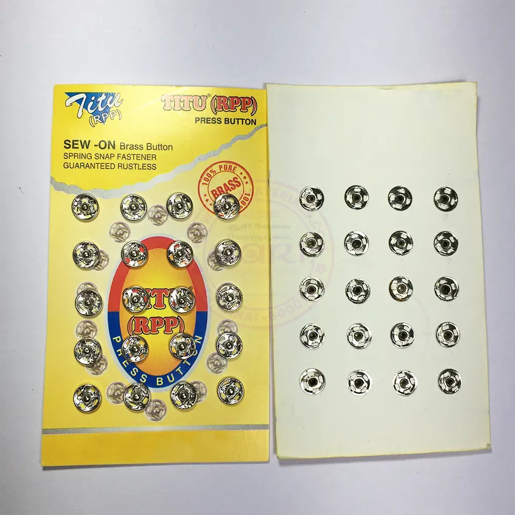 Press Button 20pc Brass- Rust Proof pack Size 1
