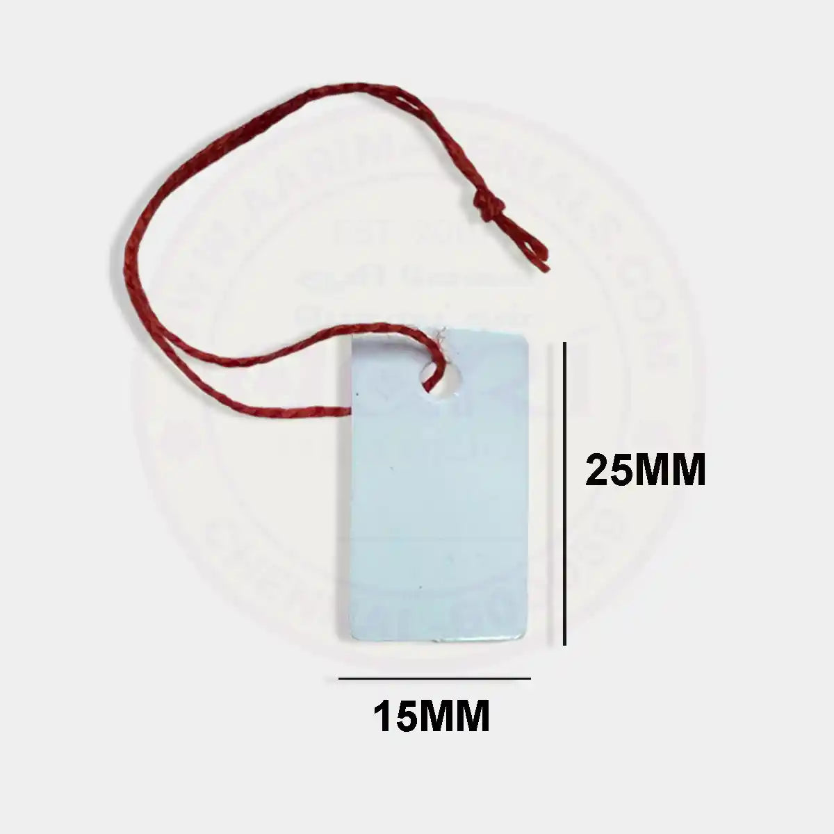Price Tags with Hanging String – Pack of 25 Pieces (25 x 15 mm)