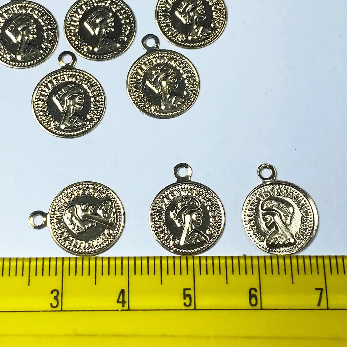 Queen Elizabeth Coin for Jewelry Making - 12MM (Medium Size) Gold -10grams