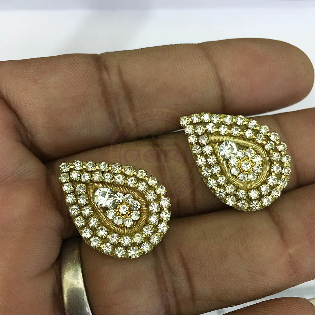 Ready made Patch Gold Color Drop Shape 1pcs No.999