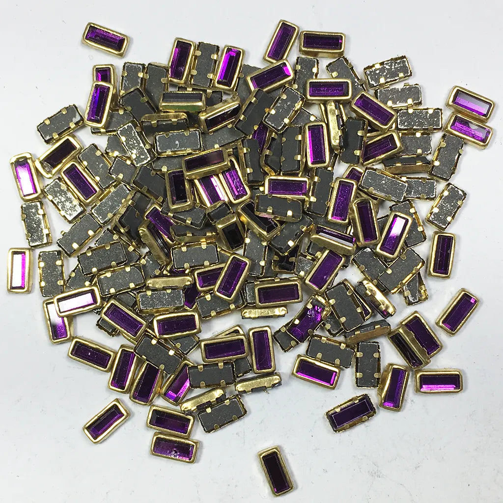 Rectangle Framed Kundan Stone Flat Back Mount 7.5x3.5MM (20grams)