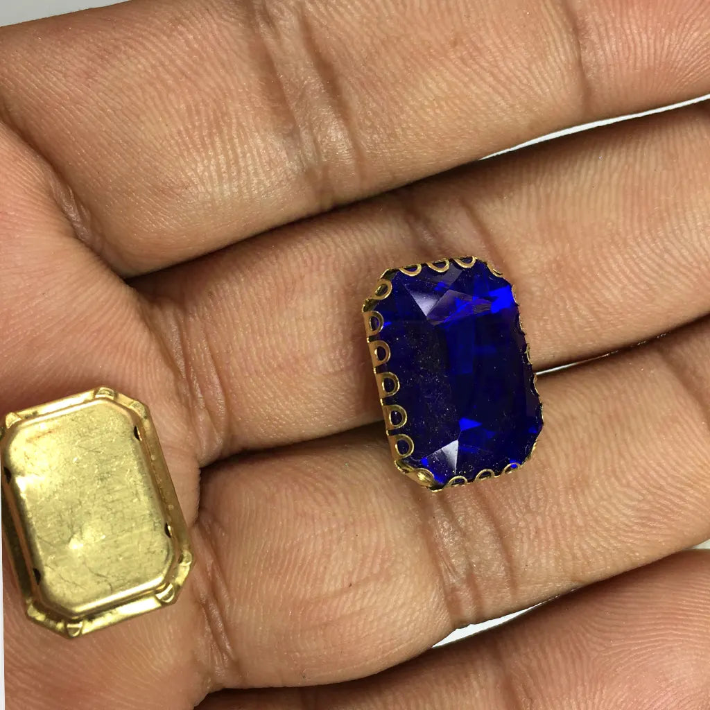 Rectangle Shape Clip Stone 18x14mm (1pc)