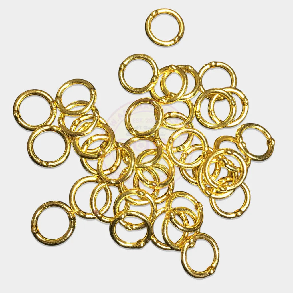 Ring Gold Color with Side hole for Jewelry Making (15mm)