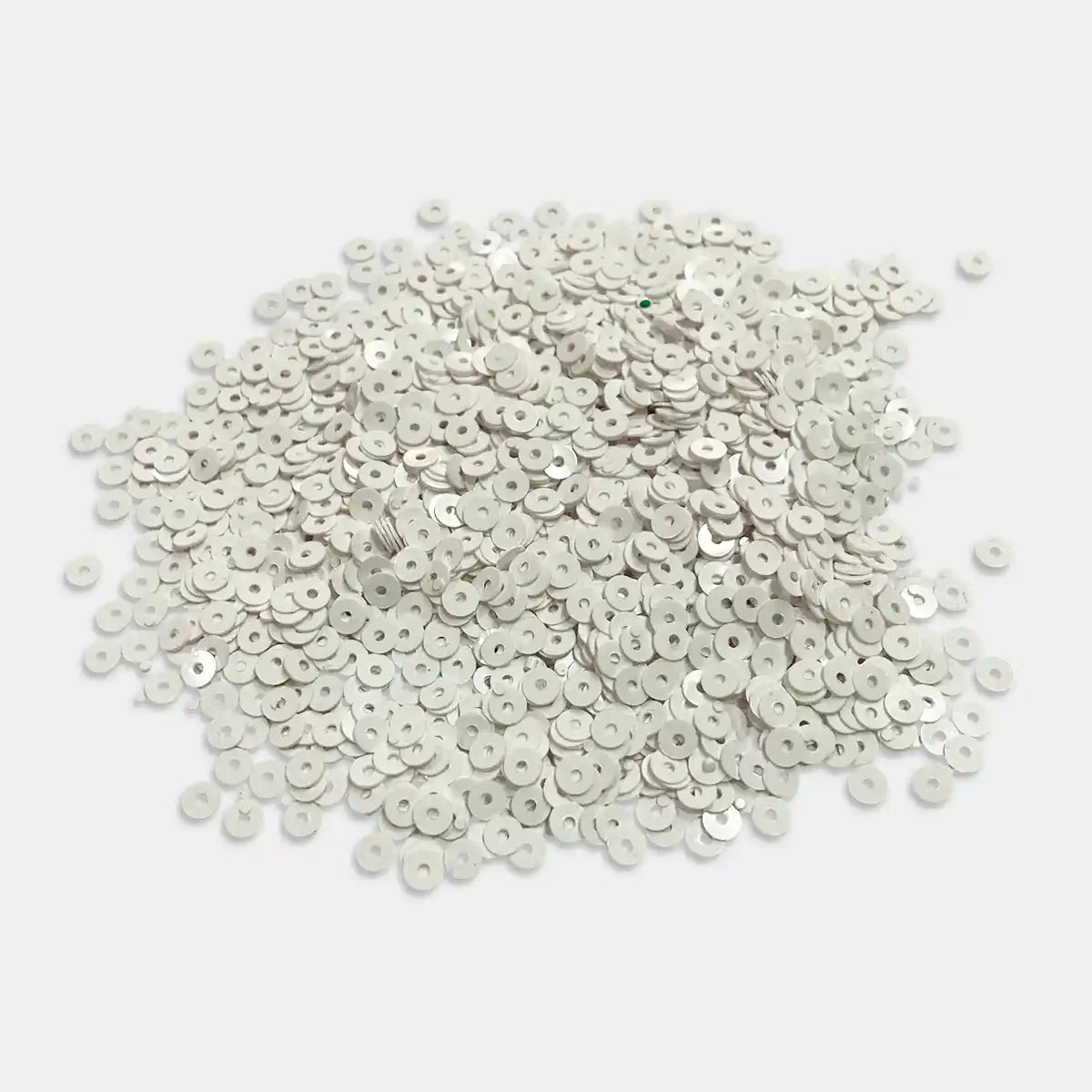 Round Shape Sewing Sequins White Color 4MM (10grams)