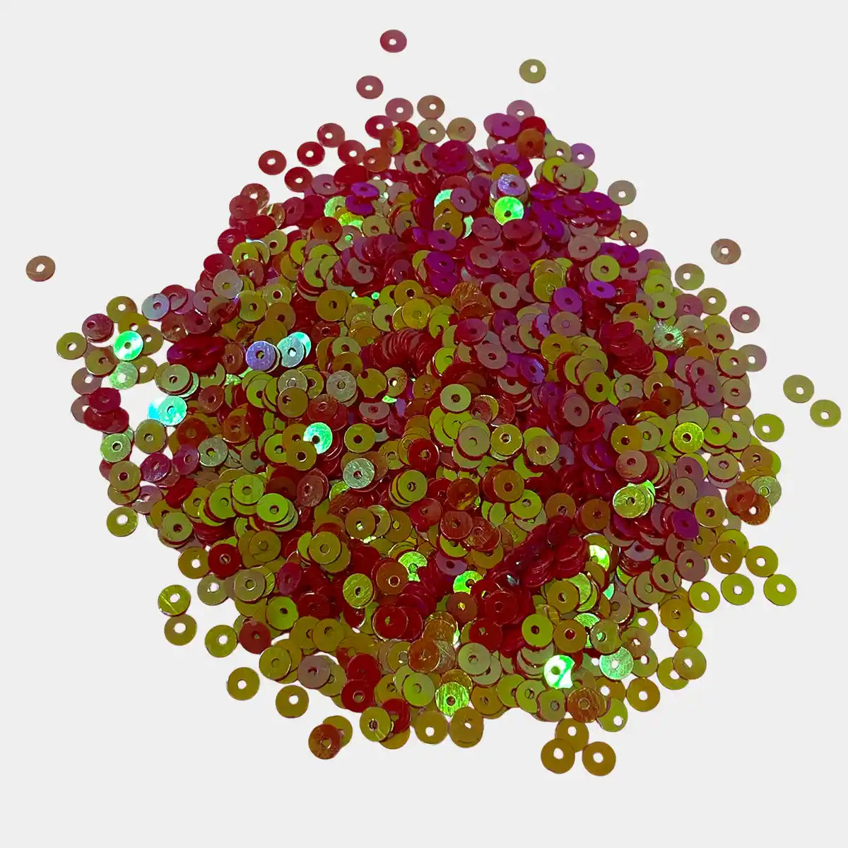 Round Shape Sewing Shiny or Rainbow Sequins Rose with Gold Shade Color 4MM (10grams)