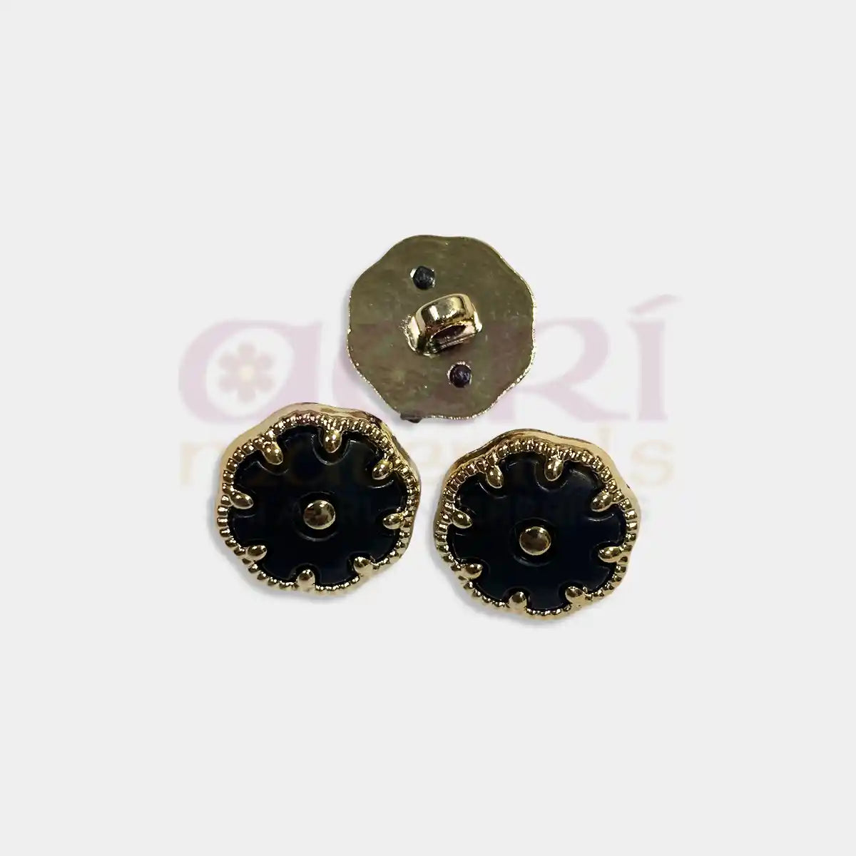 Round Fancy Button 18MM  Plastic - Pack of 3 Pieces