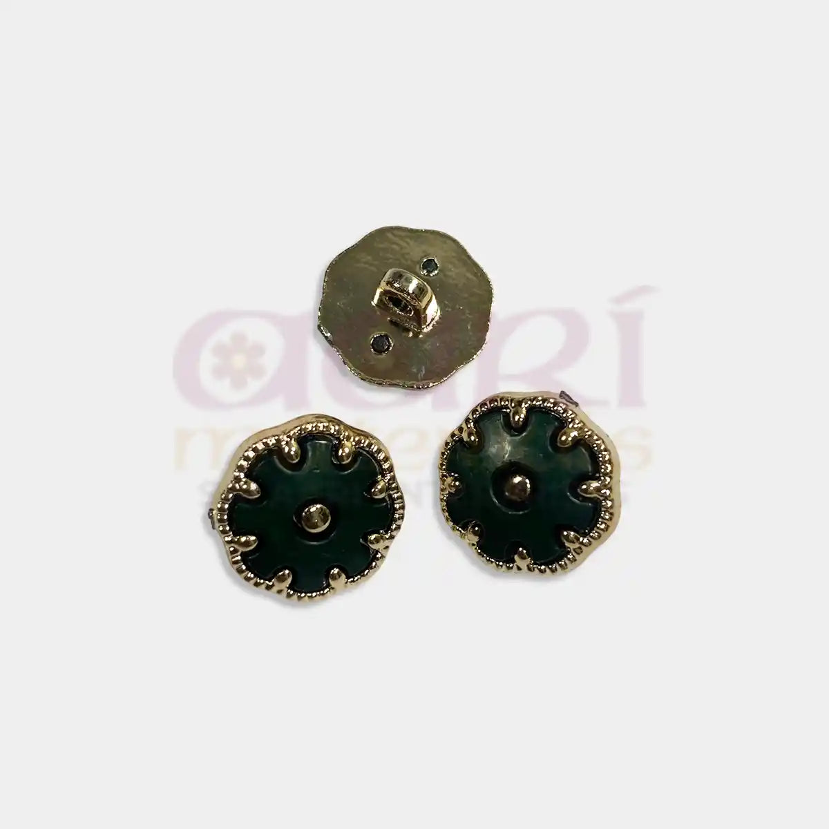 Round Fancy Button 18MM  Plastic - Pack of 3 Pieces