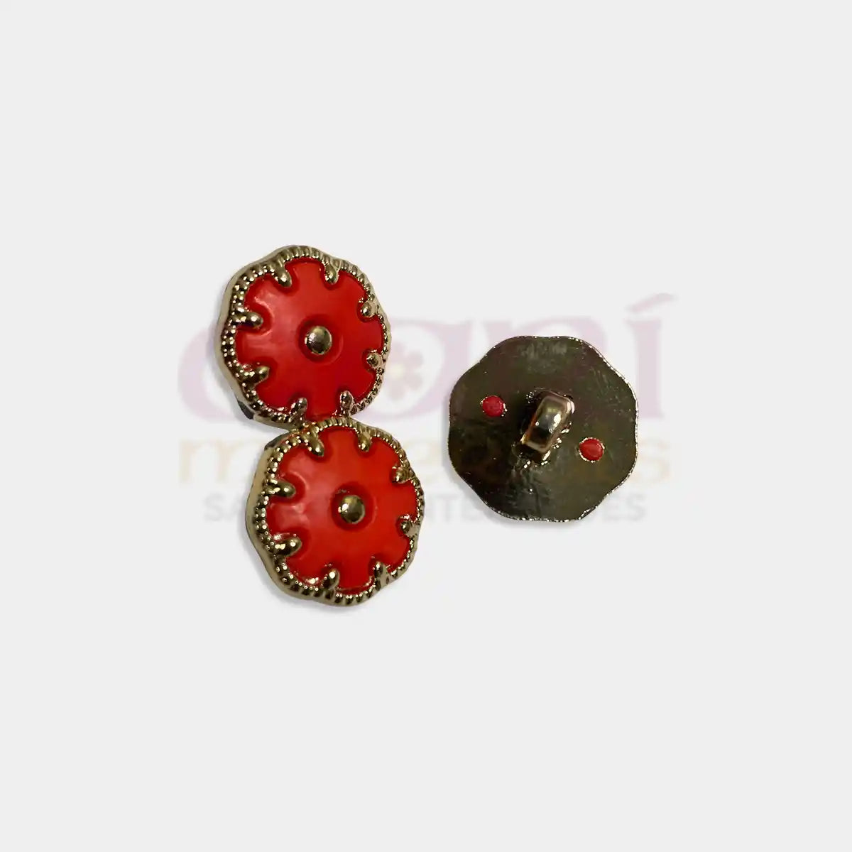 Round Fancy Button 18MM  Plastic - Pack of 3 Pieces