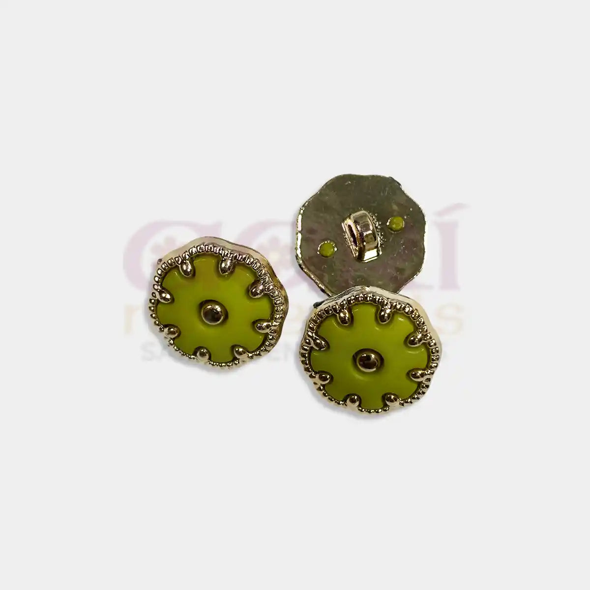 Round Fancy Button 18MM  Plastic - Pack of 3 Pieces