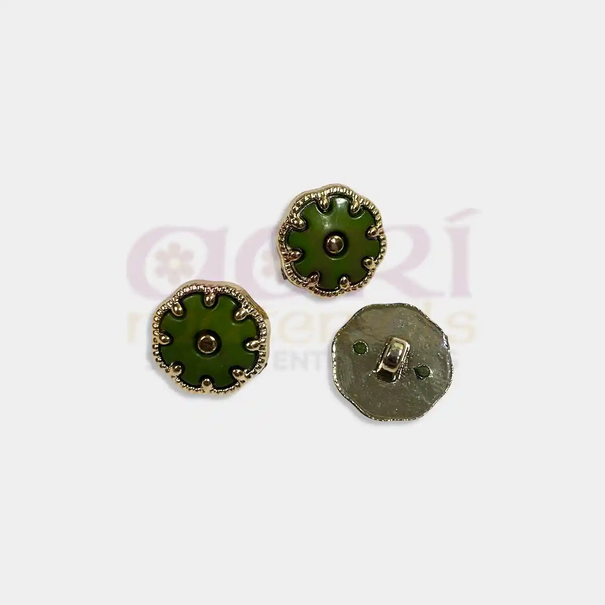 Round Fancy Button 18MM  Plastic - Pack of 3 Pieces