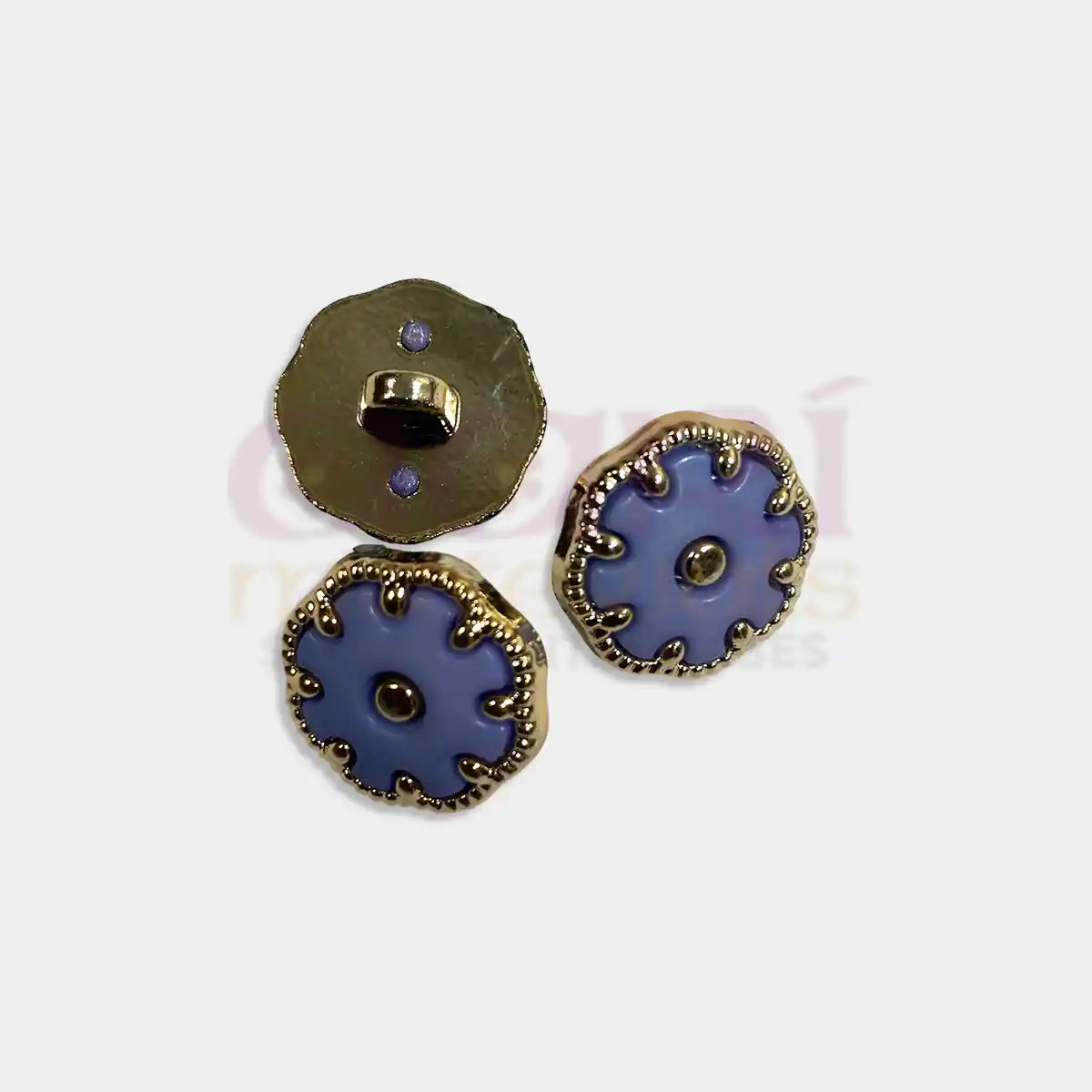 Round Fancy Button 18MM  Plastic - Pack of 3 Pieces