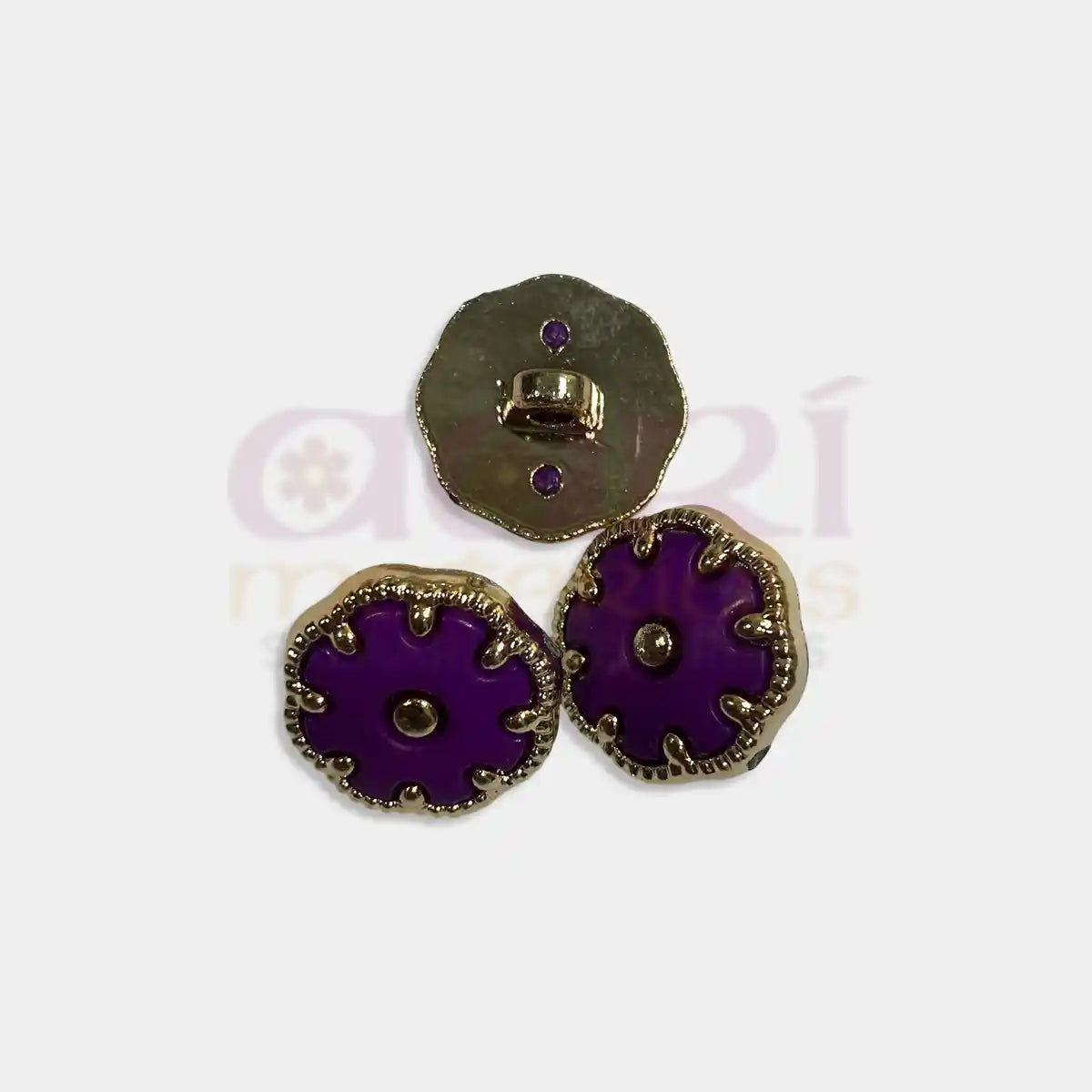 Round Fancy Button 18MM  Plastic - Pack of 3 Pieces