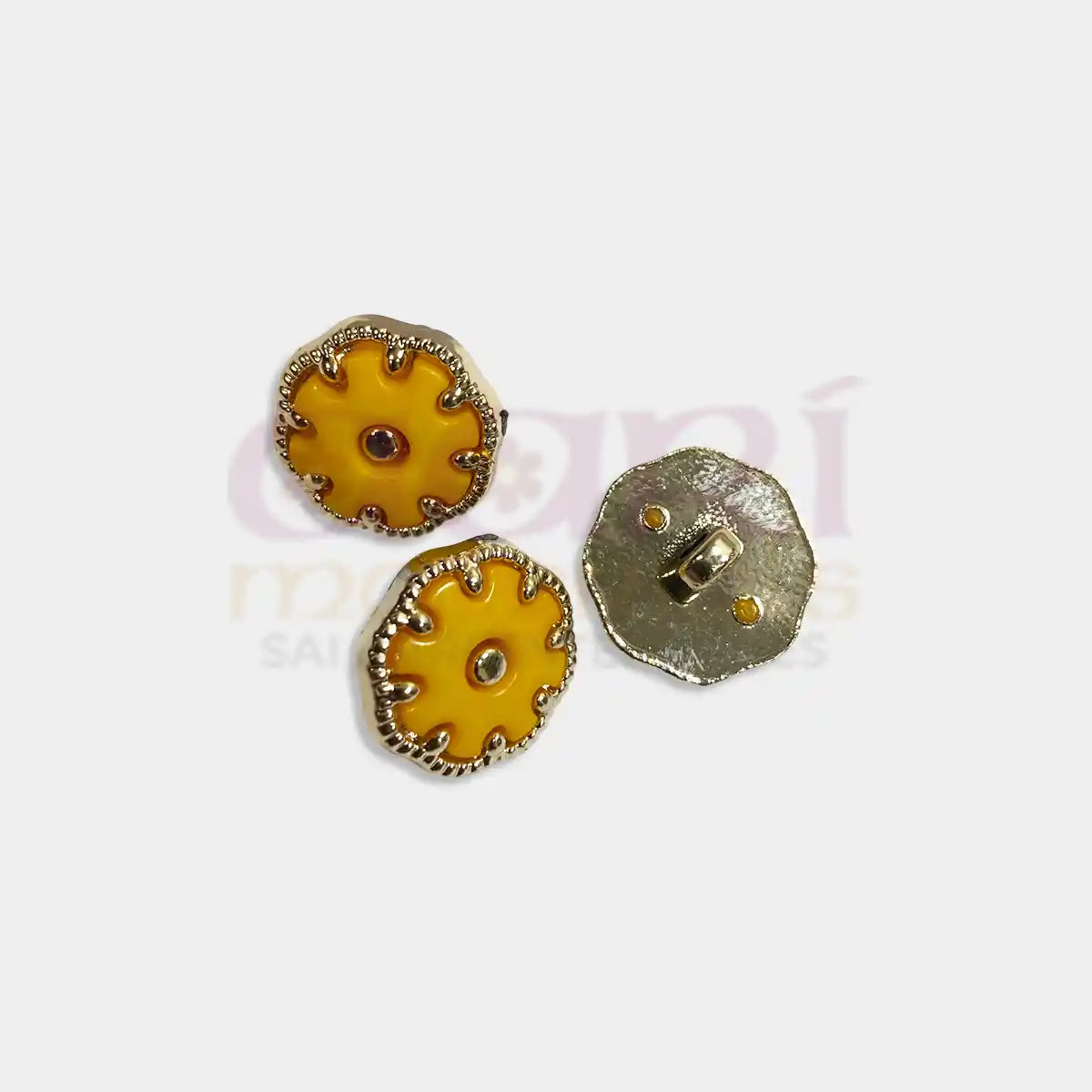 Round Fancy Button 18MM  Plastic - Pack of 3 Pieces