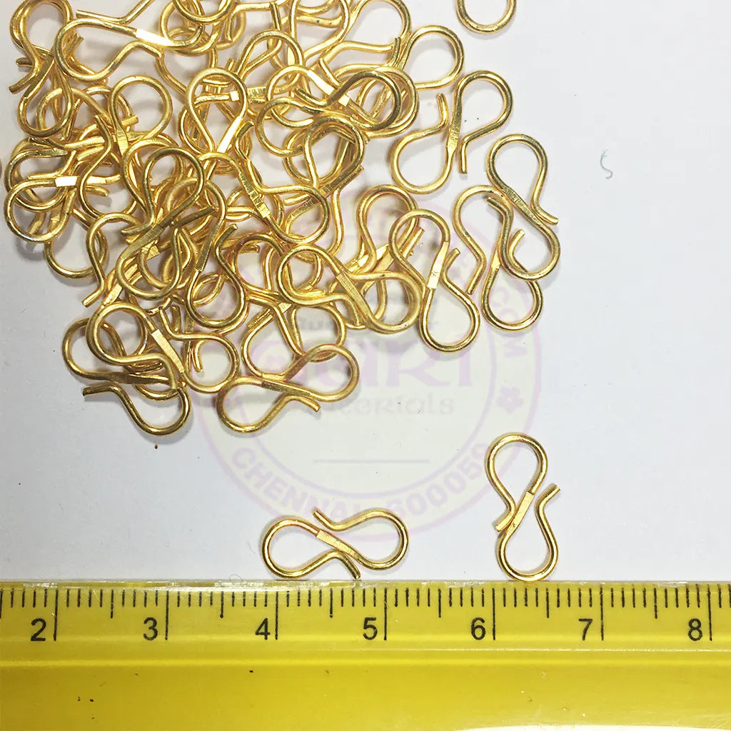 S Hook Golden Color 14mm x 6mm (10 grams)