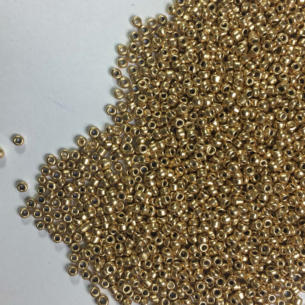 Matte Finish Seed Beads 2MM 12-0 Gold Color (25grams)
