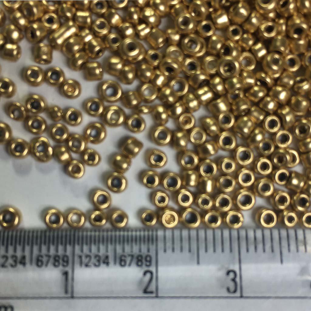 Matte Finish Seed Beads 2MM 12-0 Gold Color (25grams)