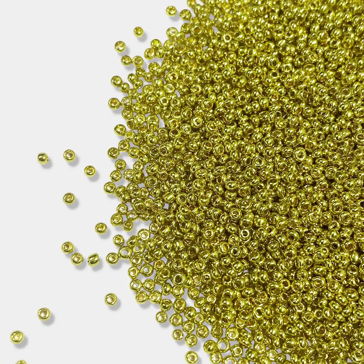 Seed Beads or Sugar Beads in Bright Gold Color 11/0 2mm (25grams)