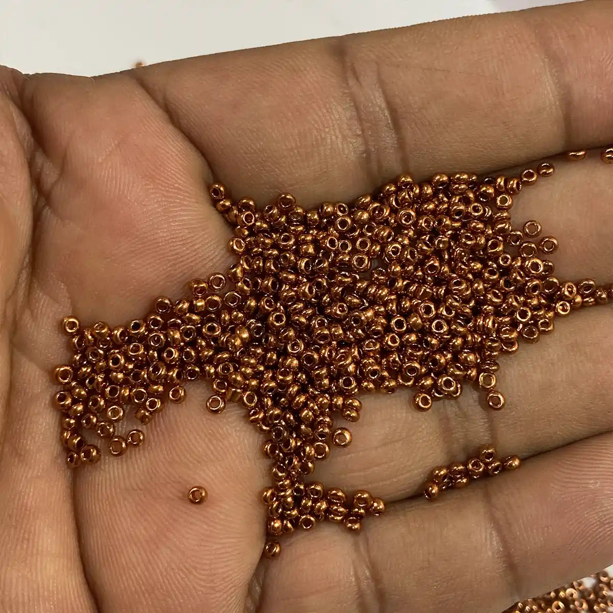 Seed or Sugar Beads (2MM) 12-0 Antique Copper Color – 25 grams