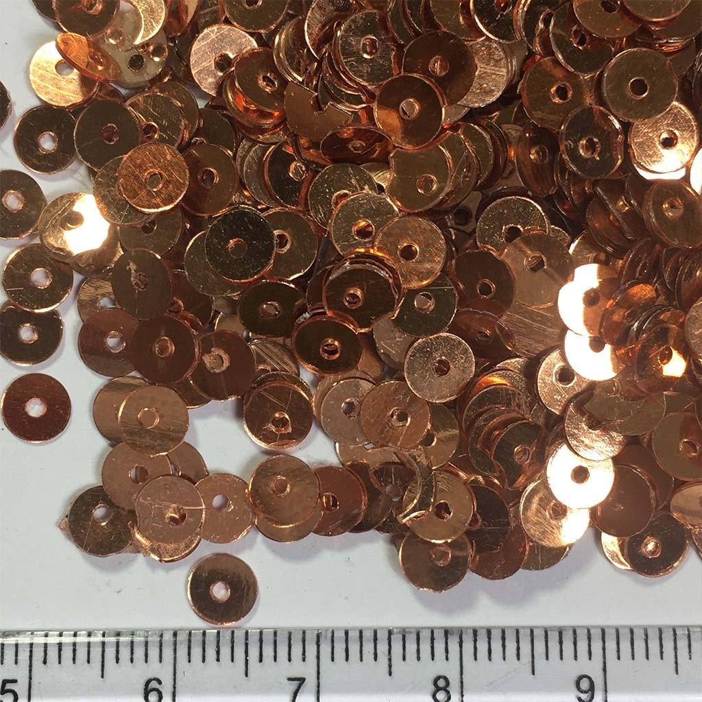 Jamki / Chamki Sequence / Round Shape Sewing Sequins Copper Color 5MM (10g)