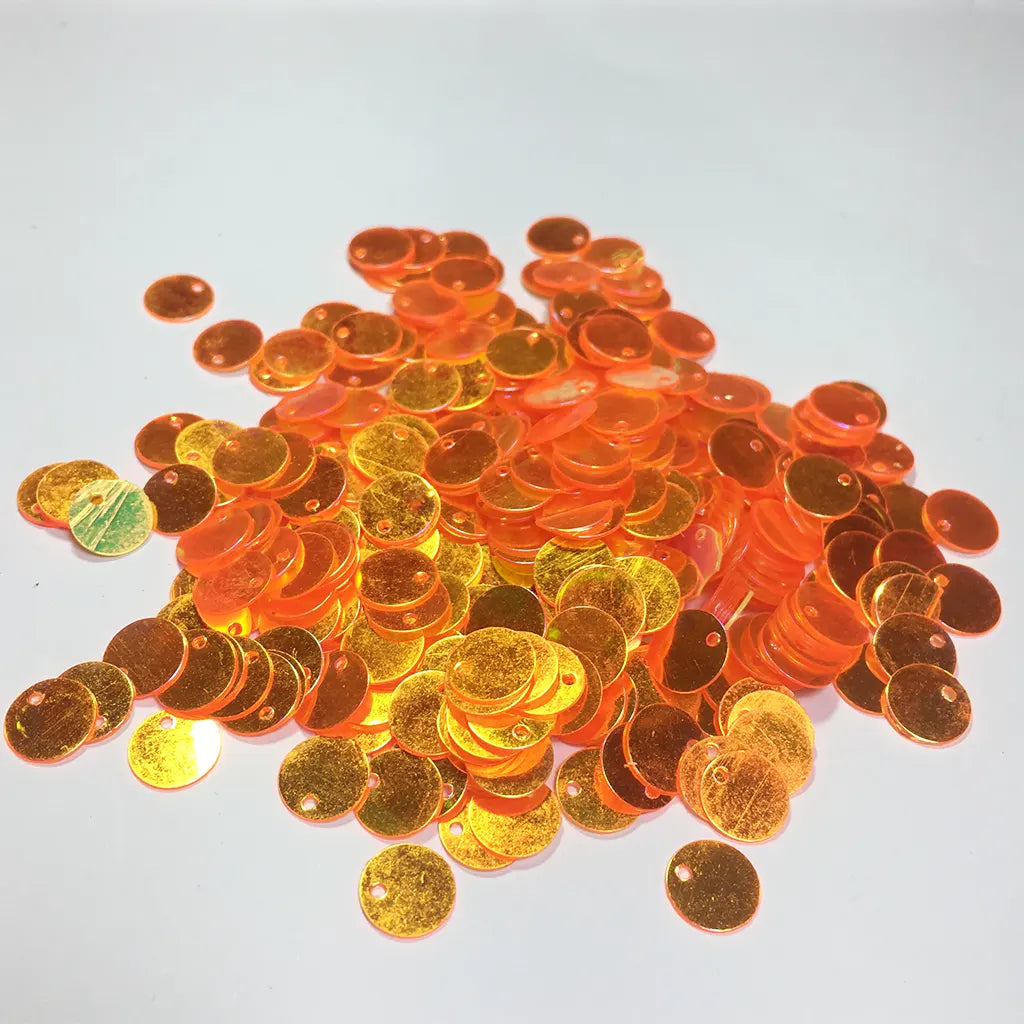 Shiny or Glitter Round Sequins 8mm Side hole 10grams