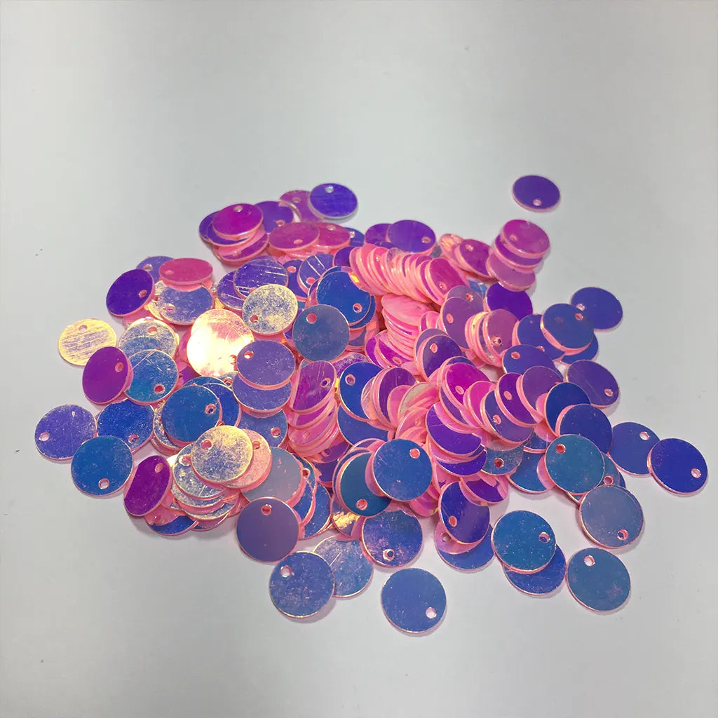 Shiny or Glitter Round Sequins 8mm Side hole 10grams