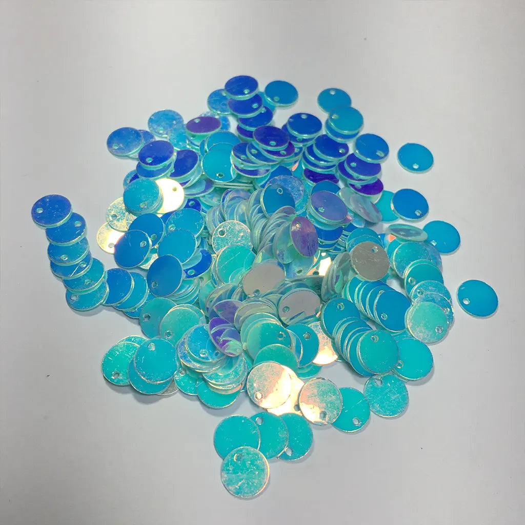 Shiny or Glitter Round Sequins 8mm Side hole 10grams