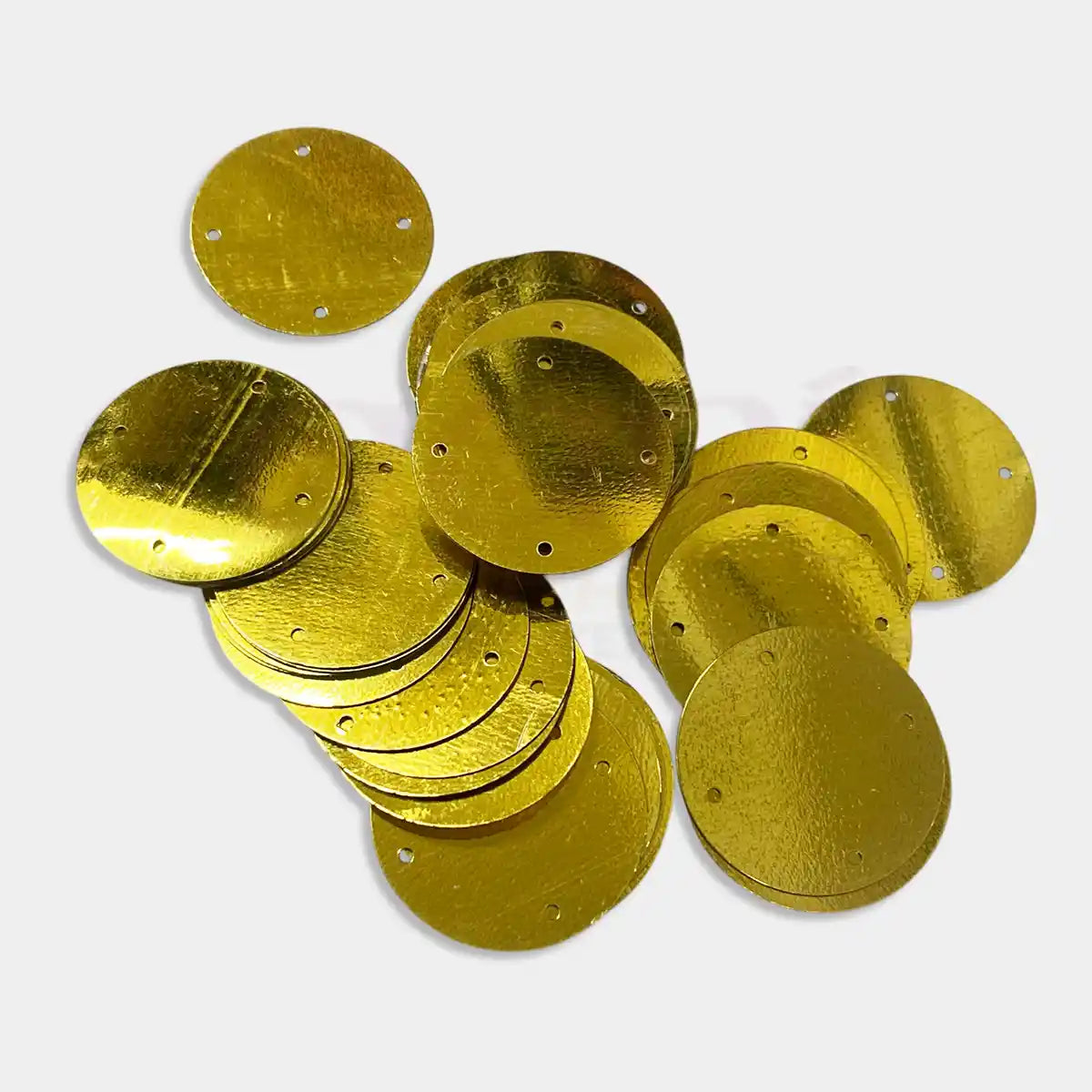 Shiny Round Loose Sequins Paillettes Sewing Craft 25mm Gold  - Pack of 10 Grams