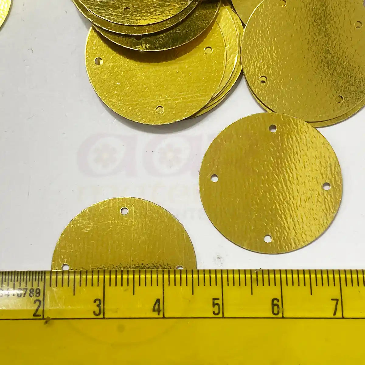 Shiny Round Loose Sequins Paillettes Sewing Craft 25mm Gold  - Pack of 10 Grams